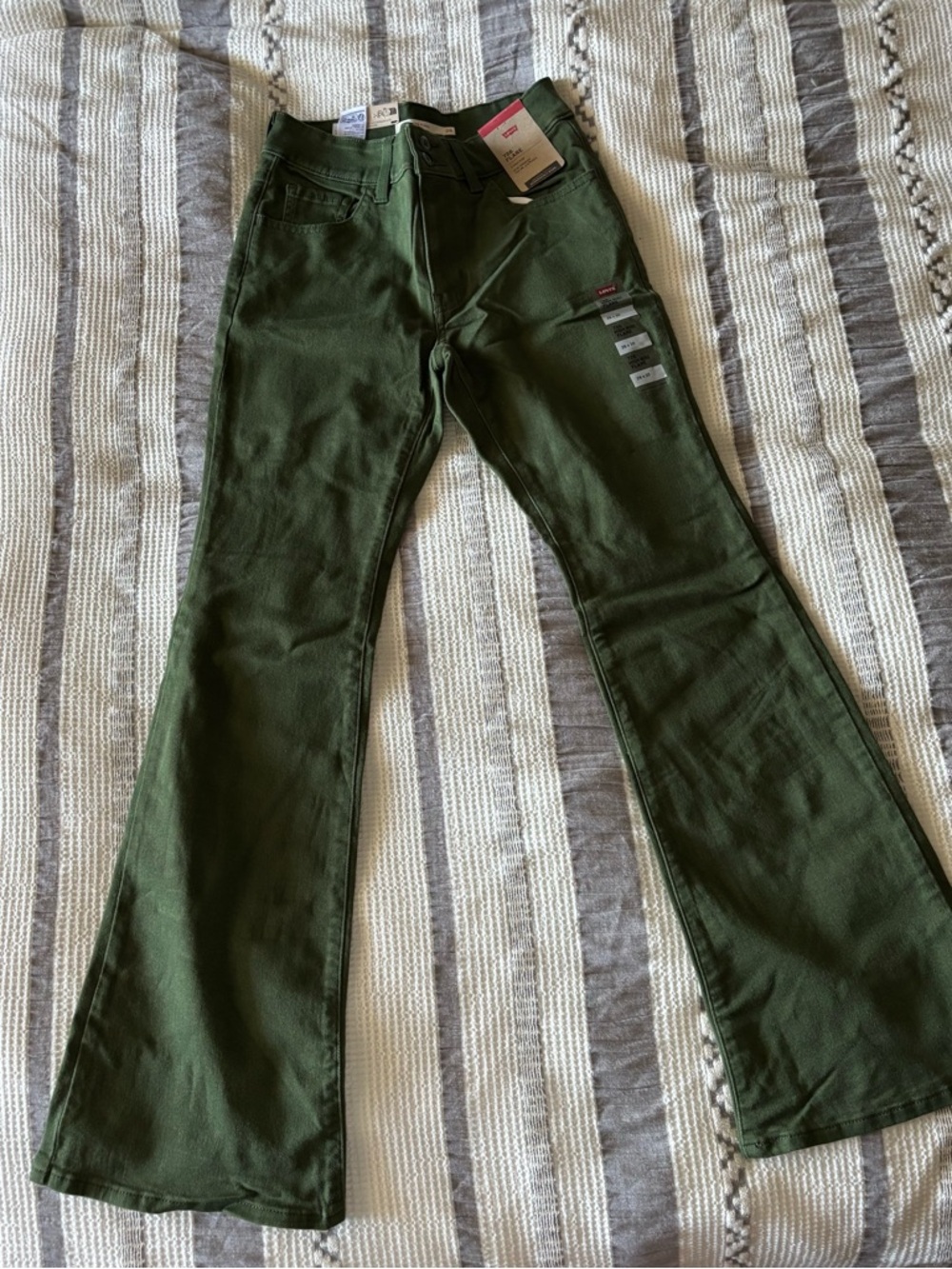 Levi's Olive Green 726 Flare Pants